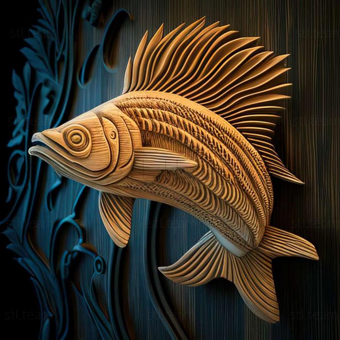 3D model Striped  tailed aphiosemion fish (STL)